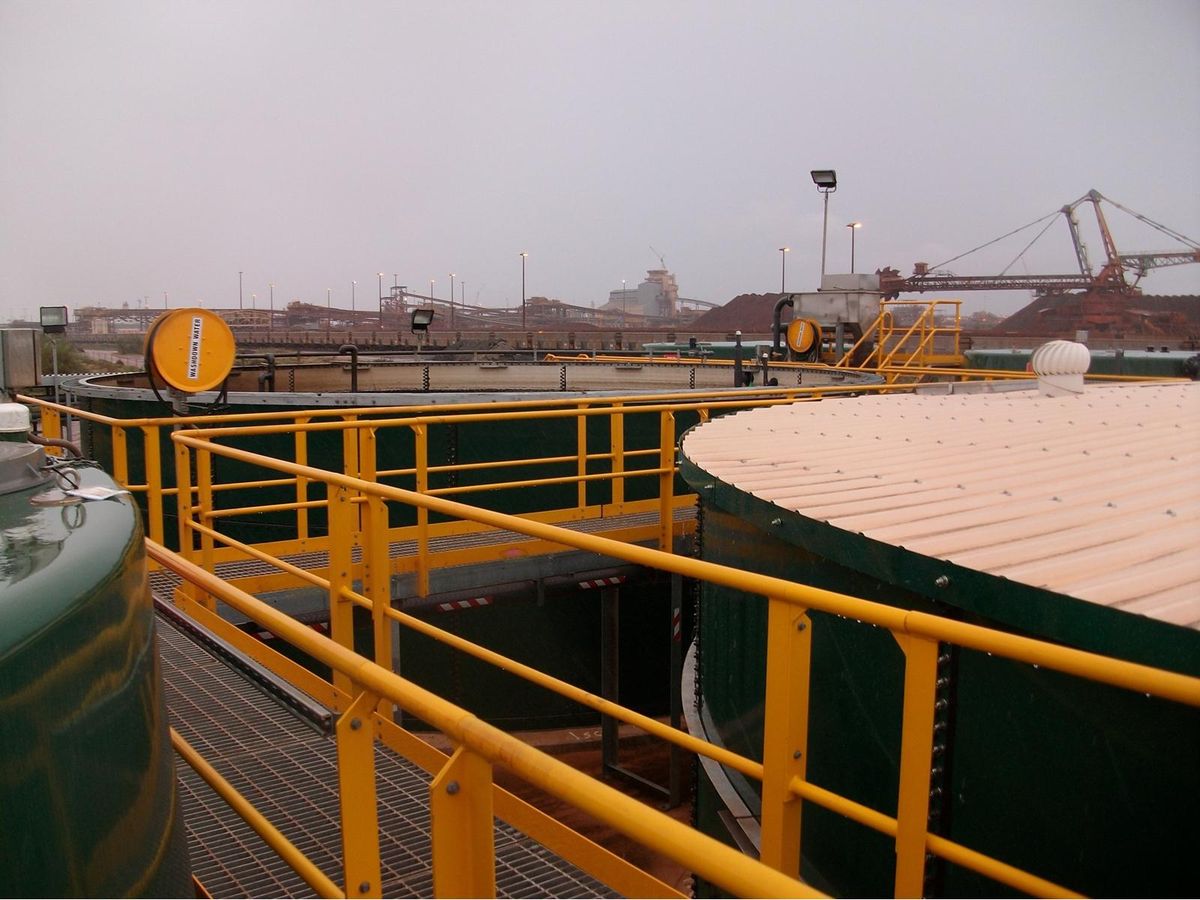 Process tanks at Nelson Point Port Hedland